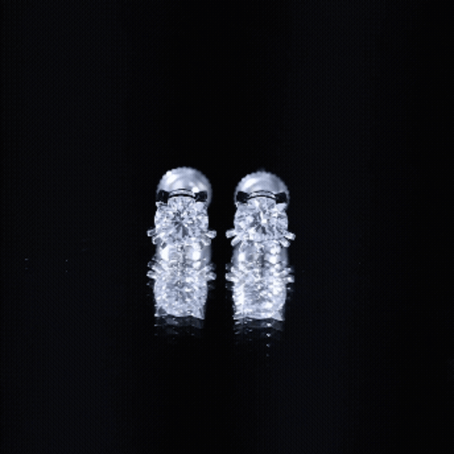 Yellow natural diamond cat stud earrings by Rosec Jewels featuring sparkling diamond accents on gold settings.