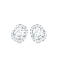 Certified Moissanite Everyday Stud Earrings with Screw Back