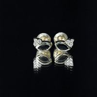 Marquise shape 0.7 carat lab-grown black and white diamond stud earrings by Rosec Jewels, showcasing elegant jewelry design.