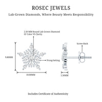 Lab Grown Diamond Icy Snowflake Earrings