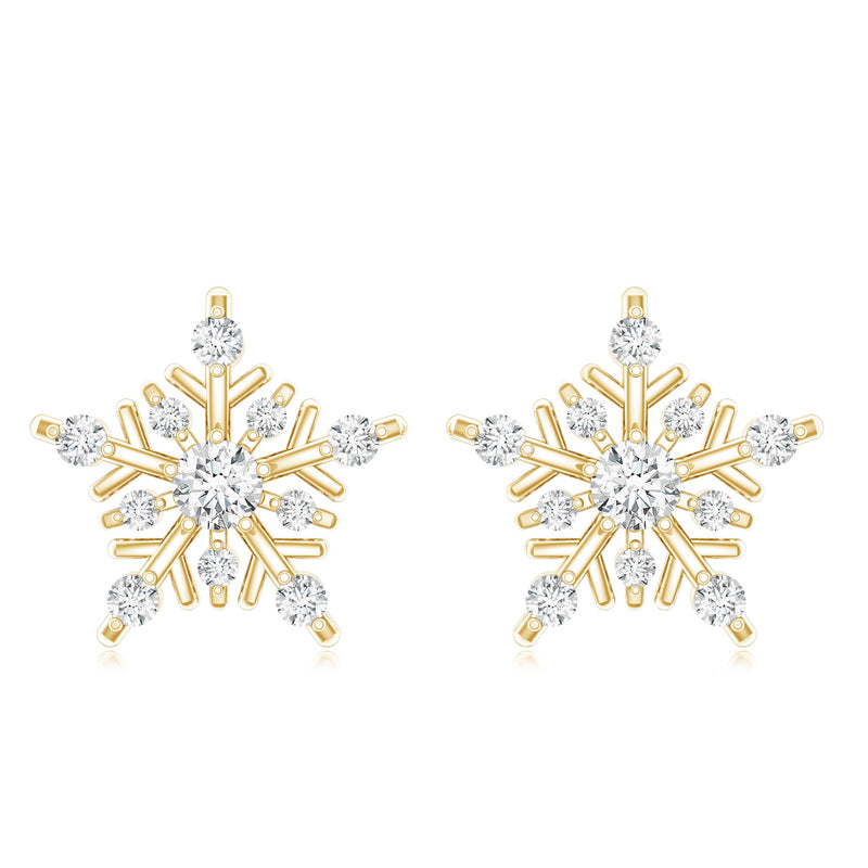 Lab Grown Diamond Icy Snowflake Earrings