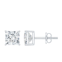 Certified Lab Created Diamond Square Earrings