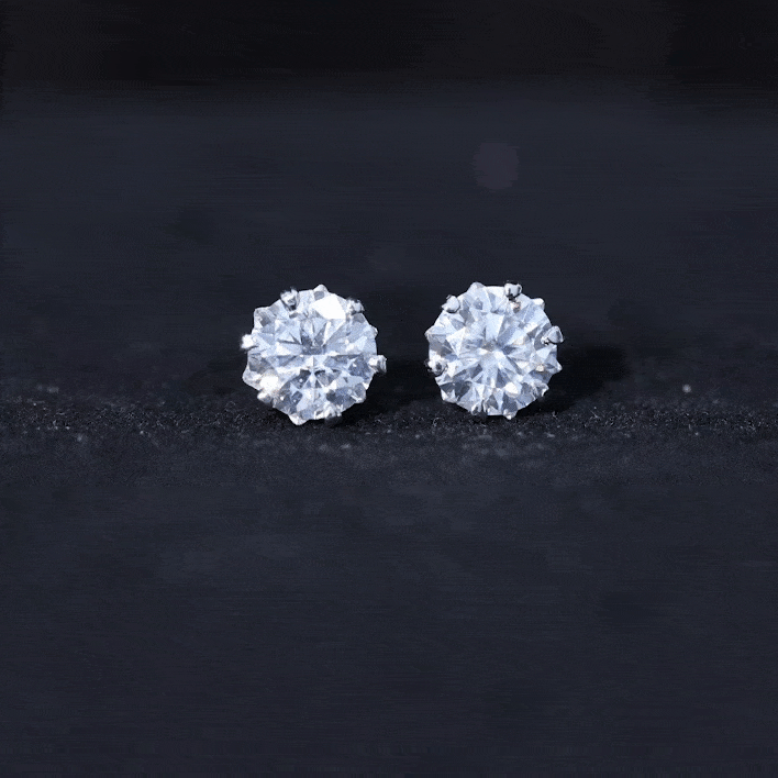 Certified 7 mm Lab Created Diamond 2 Carat Earrings