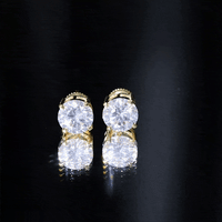 Prong Set Lab Created Diamond Solitaire Stud Earrings