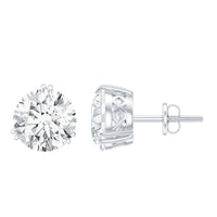 Certified 8mm Round Diamond Studs with Screw Back
