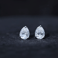 Certified 2 Carat Diamond Teardrop Earrings With Screw Back