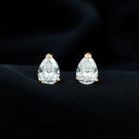 Certified 2 Carat Diamond Teardrop Earrings With Screw Back