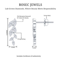 Certified Lab Grown Diamond Dangling Earrings for Women