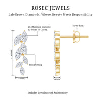 Certified Lab Grown Diamond Dangling Earrings for Women