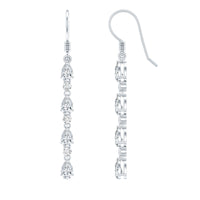 Lab Grown Diamond Long Dangling Earrings