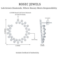 Certified Lab Created Diamond Statement Stud Earrings