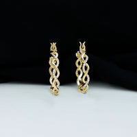 Certified Lab Created Diamond Hoops for Women