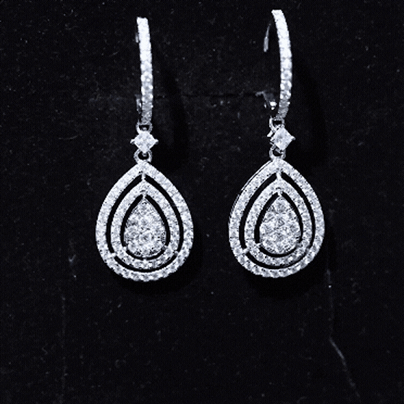Certified Lab Created Diamond Wedding Earrings For Bride