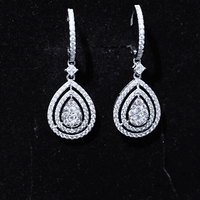 Certified Lab Created Diamond Wedding Earrings For Bride