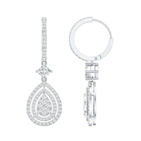 Certified Lab Created Diamond Wedding Earrings For Bride