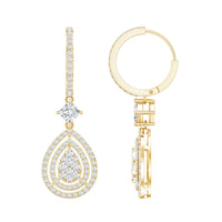 Certified Lab Created Diamond Wedding Earrings For Bride
