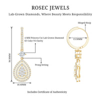 Certified Lab Created Diamond Wedding Earrings For Bride