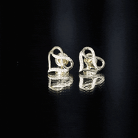 Certified Lab Created Diamond Heart Infinity Stud Earrings