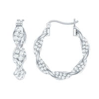 Certified Lab Grown Diamond Twisted Hoop Earrings for Women
