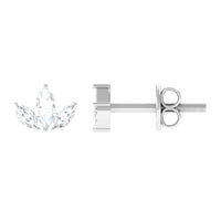 Marquise Cut Diamond Leaf Stud Earrings for Women
