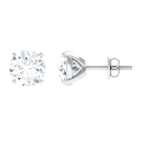 7MM Moissanite Solitaire Stud Earrings for Women