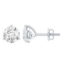 1 Carat Certified Moissanite Martini Stud Earrings