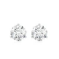 1 Carat Certified Moissanite Martini Stud Earrings