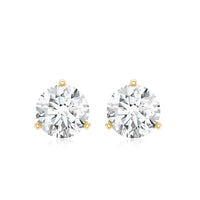 1 Carat Certified Moissanite Martini Stud Earrings