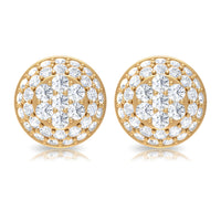Certified Diamond Bridal Stud Earring with Screw Back