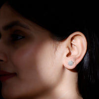 Certified Moissanite Cluster Stud Earrings for Women