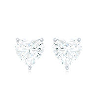 Certified 3 Carat Moissanite Heart Earrings For Women