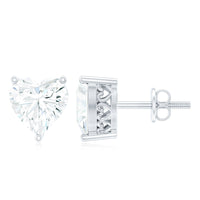 Certified 3 Carat Moissanite Heart Earrings For Women
