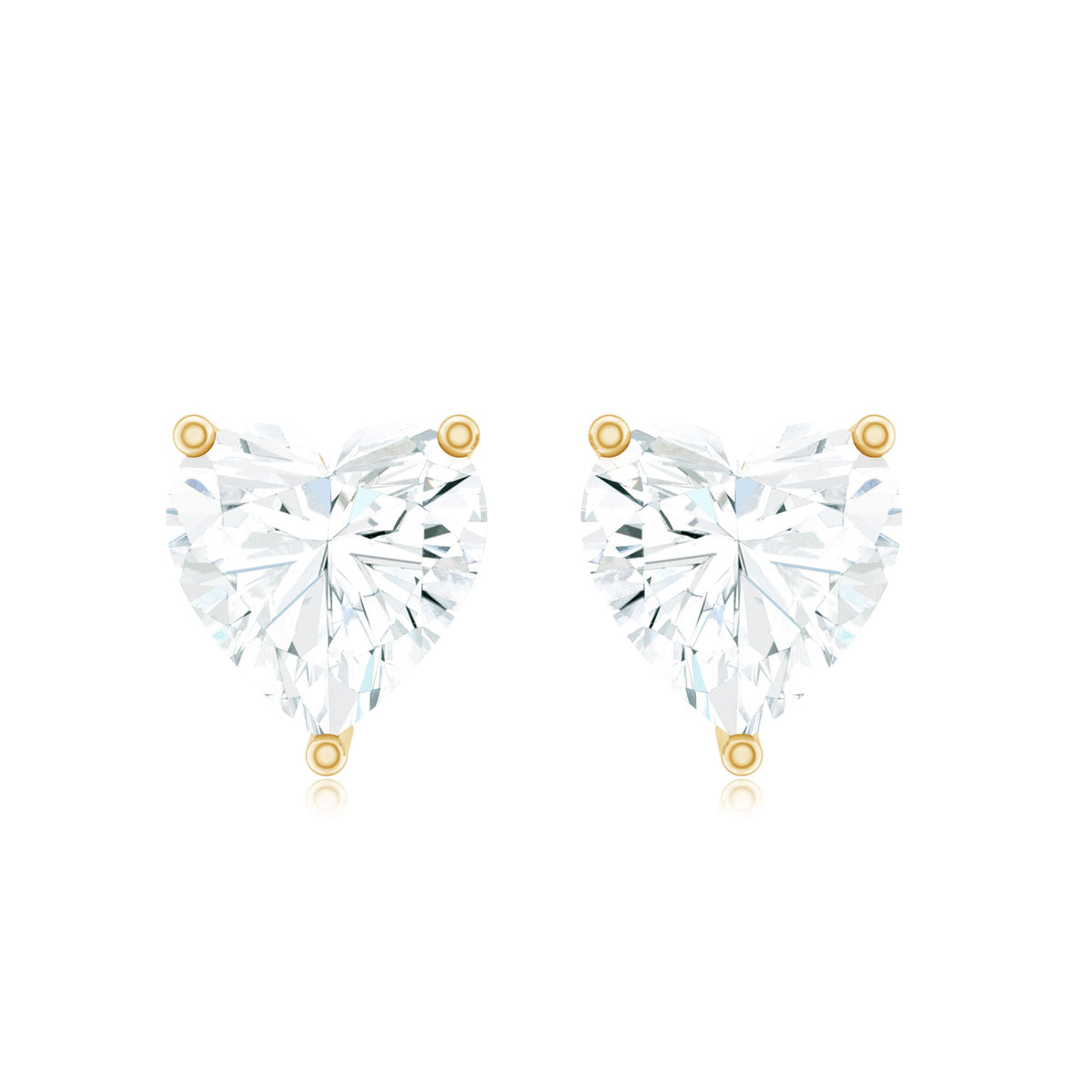 Certified 3 Carat Moissanite Heart Earrings For Women