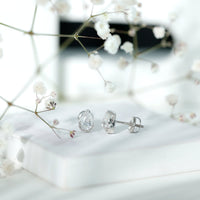 Certified 1.5 Carat Pear Shaped Moissanite Stud Earrings