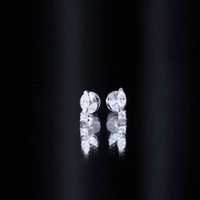 Certified Moissanite Playboy Stud Earrings in 14K Gold Plated Silver