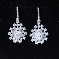 Certified Moissanite Statement Drop Earrings for Wedding
