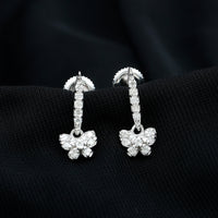Certified Moissanite Butterfly Drop Earrings for Women