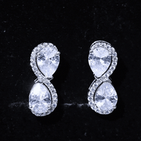 5 Carat Designer Moissanite Big Stud Earrings with Certificate
