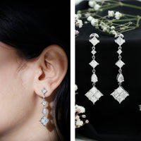 Certified Moissanite Wedding Dangle Earrings for Women