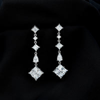 Certified Moissanite Wedding Dangle Earrings for Women