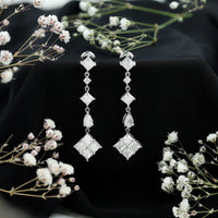 Certified Moissanite Wedding Dangle Earrings for Women