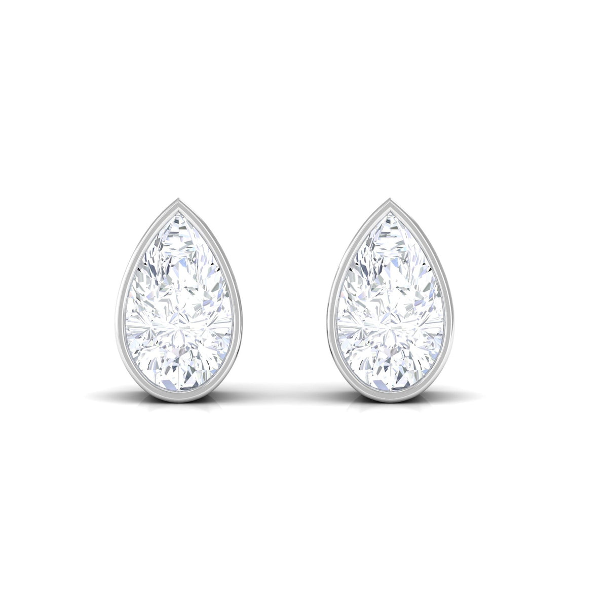 Bezel set diamond tiny stud earrings by Rosec Jewels, featuring small sparkling diamond accents on classic earring posts.