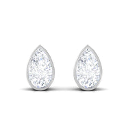 Bezel set diamond tiny stud earrings by Rosec Jewels, featuring small sparkling diamond accents on classic earring posts.