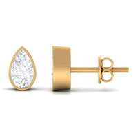 Rosec Jewels bezel set diamond tiny stud earrings featuring small sparkling diamonds on a sleek earring design.