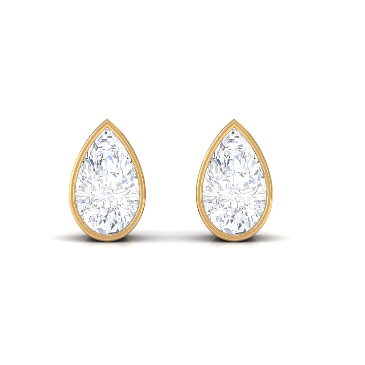 Bezel set diamond tiny stud earrings from Rosec Jewels with sparkling diamonds and a sleek, minimalist design.
