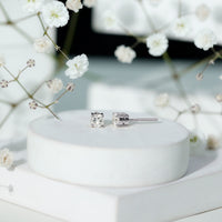 Brilliant Cut Diamond Solitaire Stud Earrings in Prong Setting