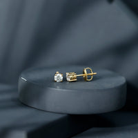 Brilliant Cut Diamond Solitaire Stud Earrings in Prong Setting