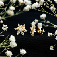 Diamond Snowflake Christmas Earrings
