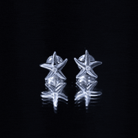 Diamond Starfish Stud Earrings for Women
