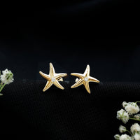 Diamond Starfish Stud Earrings for Women